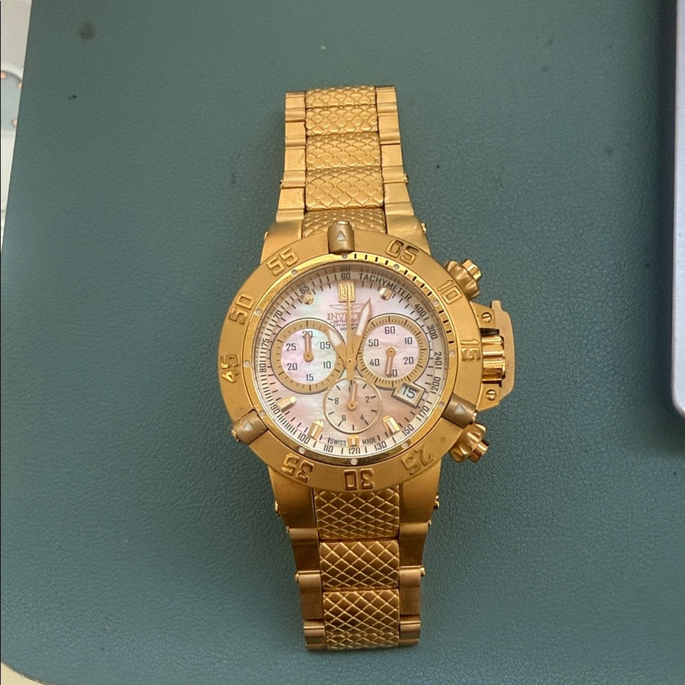 Invicta Gold Chronograph Watch